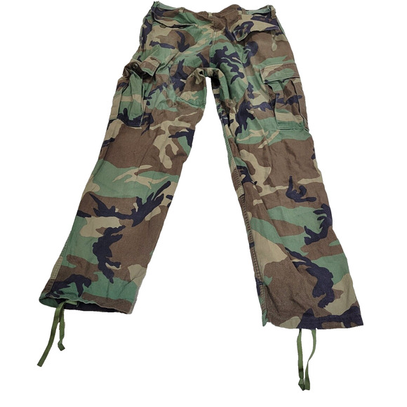 Military Pants Mens Sz M US Army Woodland Camo Liner Cold Y2k Gorpcore Grunge - Picture 2 of 15
